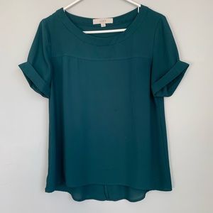 3/25!!!⭐️ Emerald Green Loft Blouse